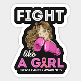 Fight Breast Cancer Awareness Month Shirt Women Gi Sticker